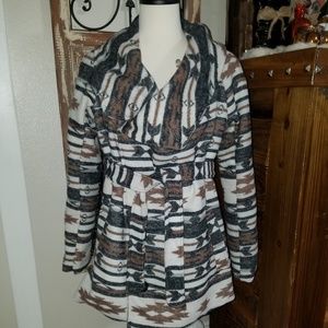 Me Jane southwestern wool peacoat coat jacket